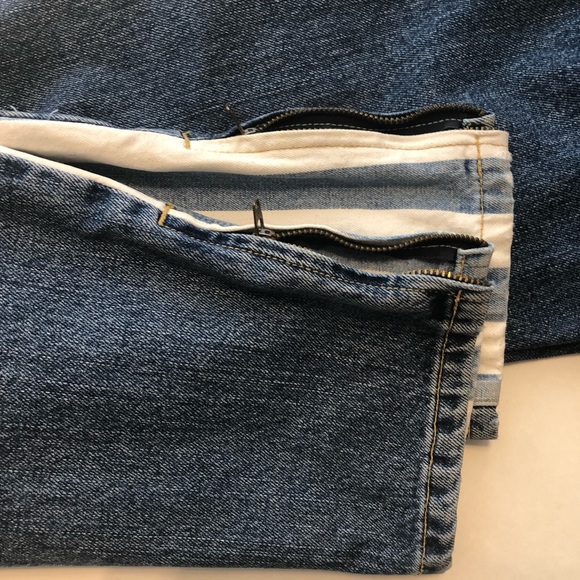 Guess x ASAP Rocky Striped Ankle Zip Jeans Sz 26 - Picture 13 of 15